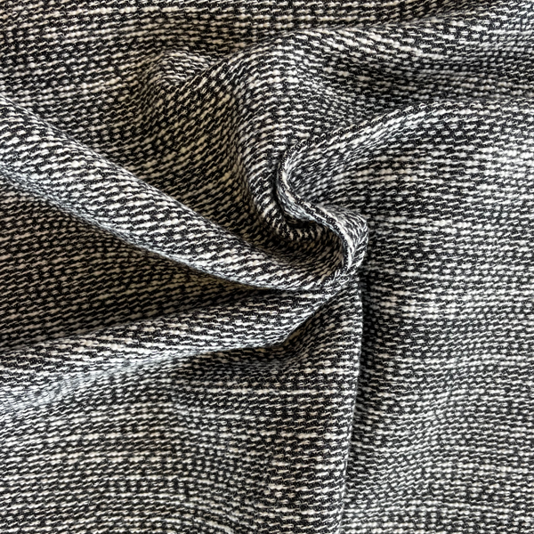 Mélange coton, tissu chiné noir et blanc - EcoTissus Vente de tissus au  mètre